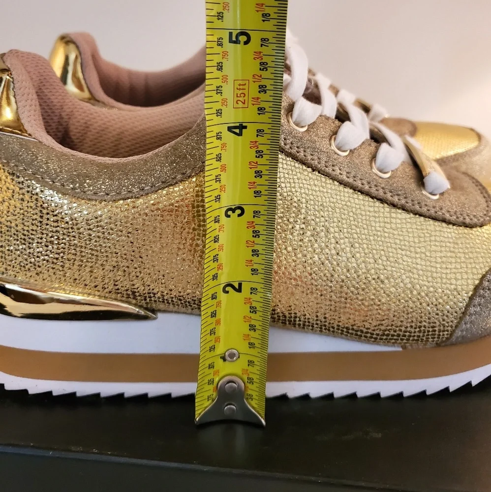 Bebe gold sneakers